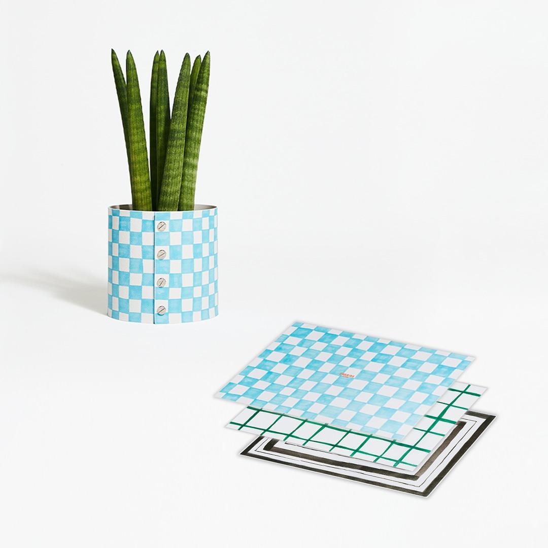 [platsXcharida]스투키+팟커버(체커보드)+차리다매트 3종