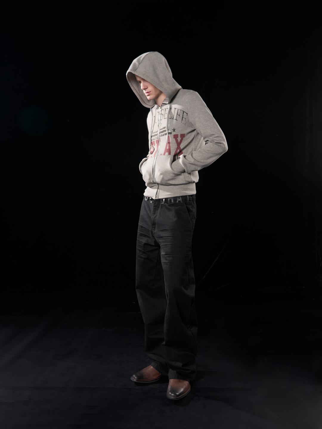 no E mosen YOUTHMAL FUNCTION Crop Zip-Up Hoodie