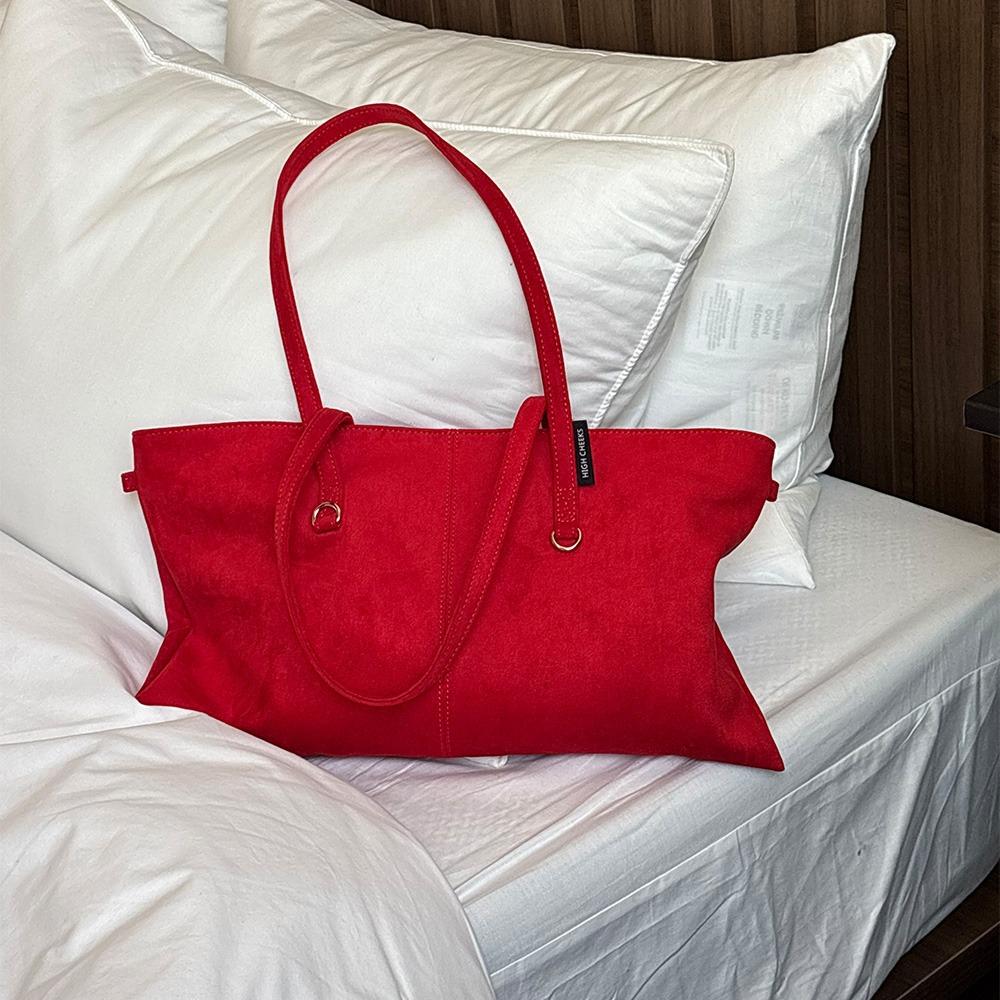 Flat Suede Shoulder Bag_HC2599BG001M(RD)