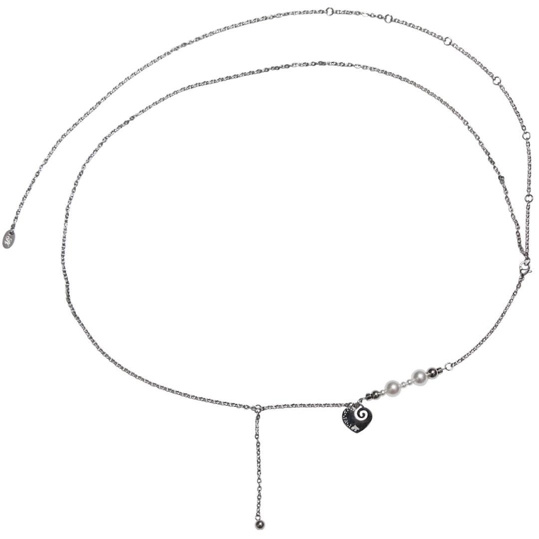 fine belly chain & necklace-silver
