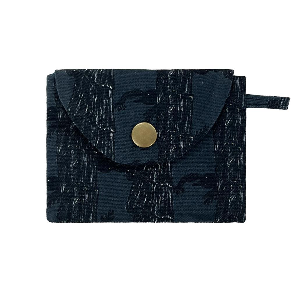 Nightmare Curtain Pattern Card Purse_Black