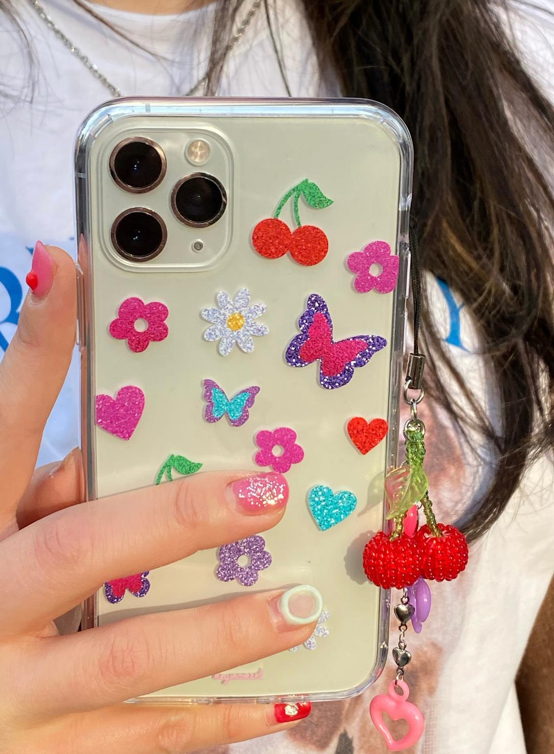 glitter cherry case