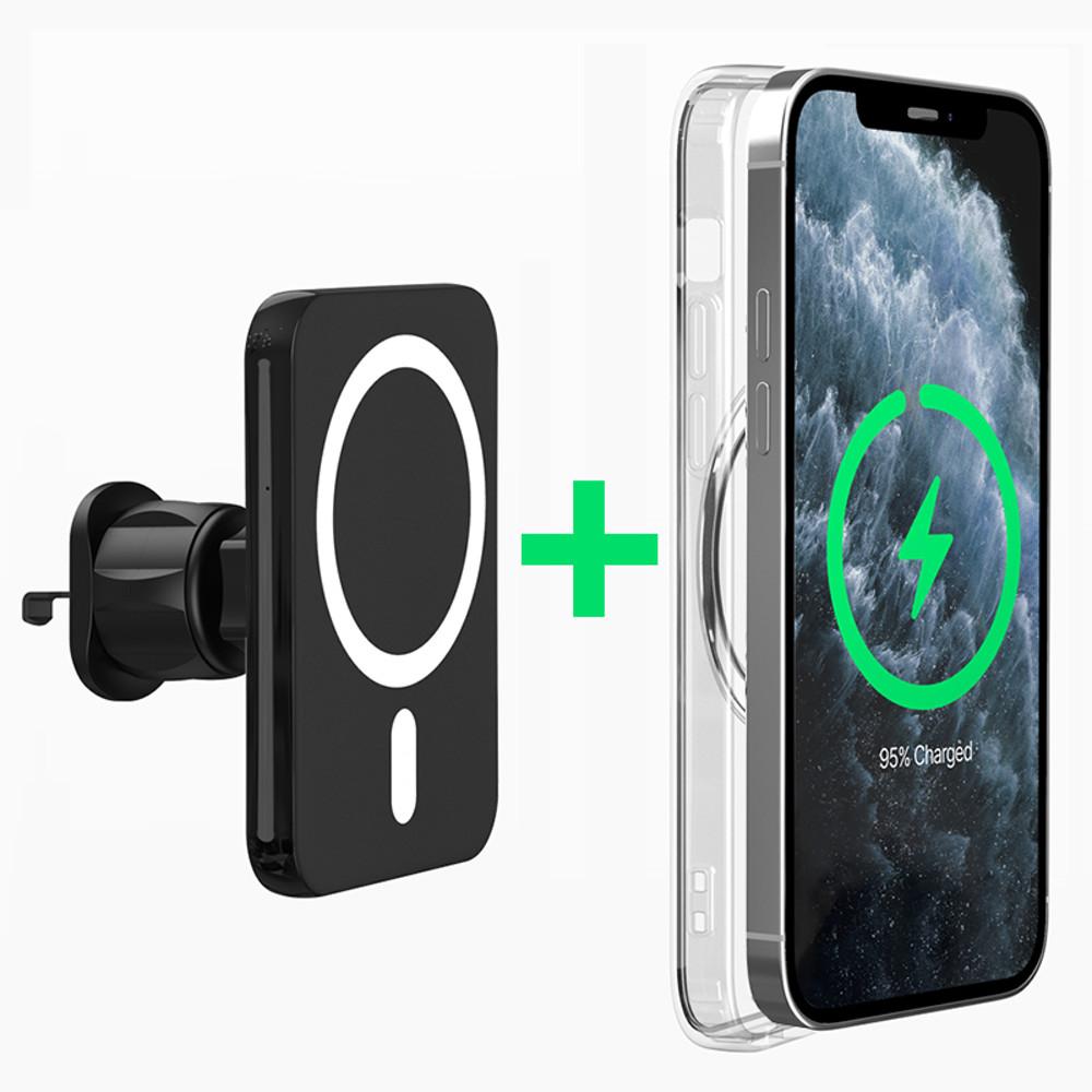 아이폰 12 13 케이스 포함 대쉬크랩 얼리 맥세이프 차량용 무선충전 거치대