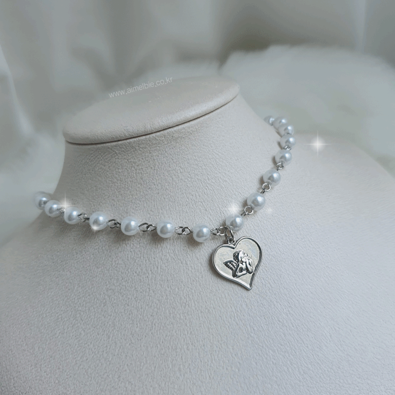 Baby Angel Pearl Choker (최예나 착용) - Silver ver.