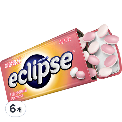 이클립스 피치, 34g, 6개 - 초콜릿/사탕/젤리/껌 | 쿠팡