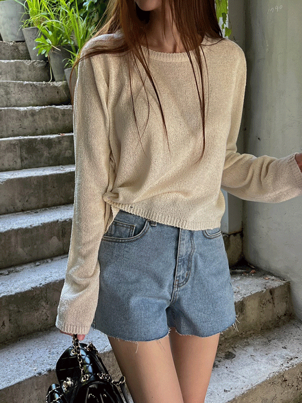 [👏실시간BEST👏] 밀크 버튼 투웨이 크롭 니트 (여리여리 / 투웨이 /여름니트 )