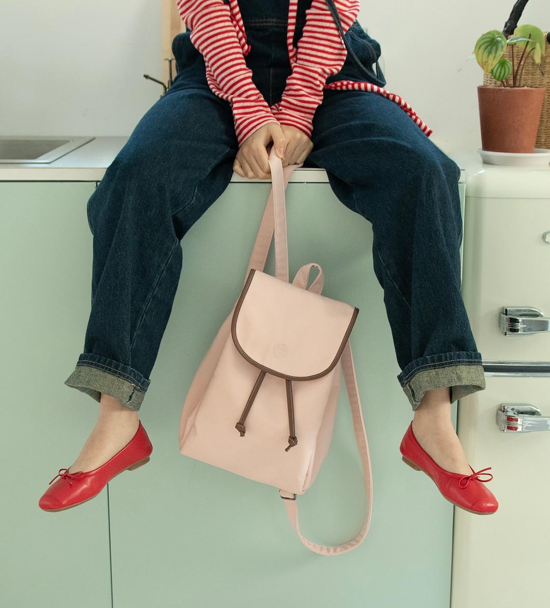 [B grade]iroco nylon backpack / 이로코 나일론 백팩 _ peach pink