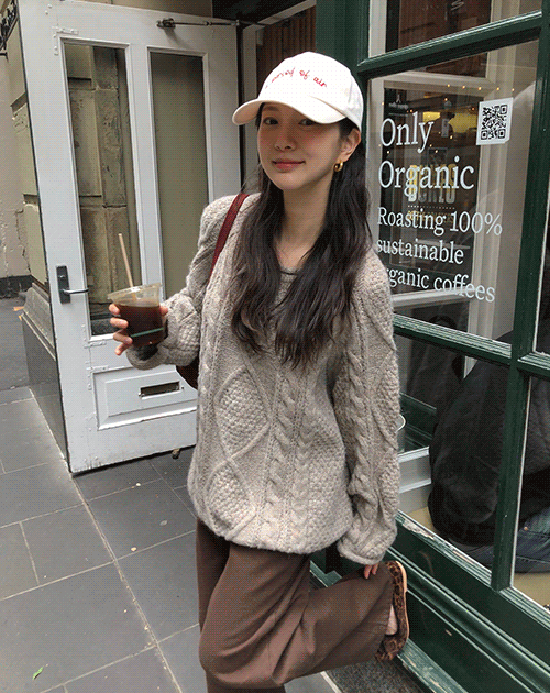 오디너리먼트 다이아 꽈배기 울 니트 3color!