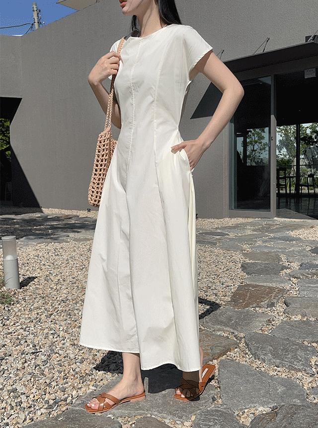 엔젤 캡 롱원피스 - 2color