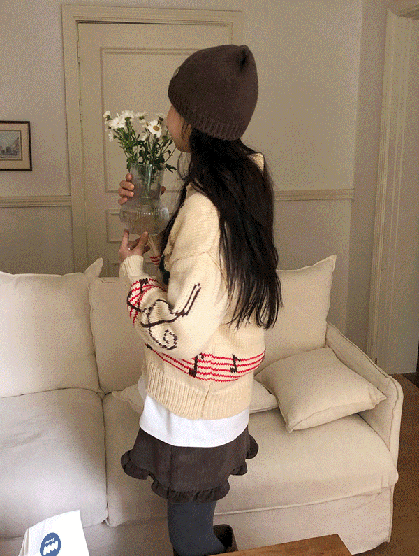 스프링콤마 버드 코듀로이프릴미니스커트 (하객룩)