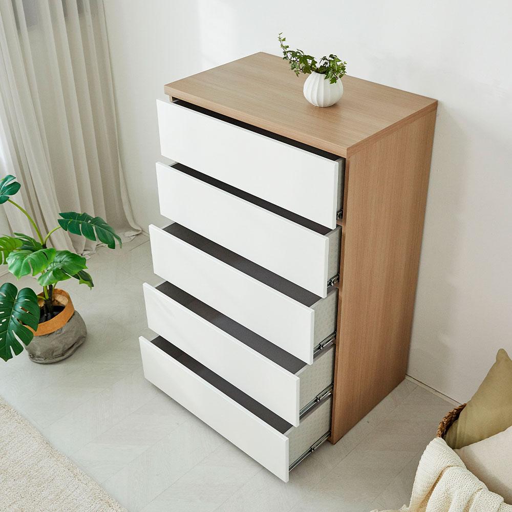 스탠다드 5단 서랍장 W800 내추럴