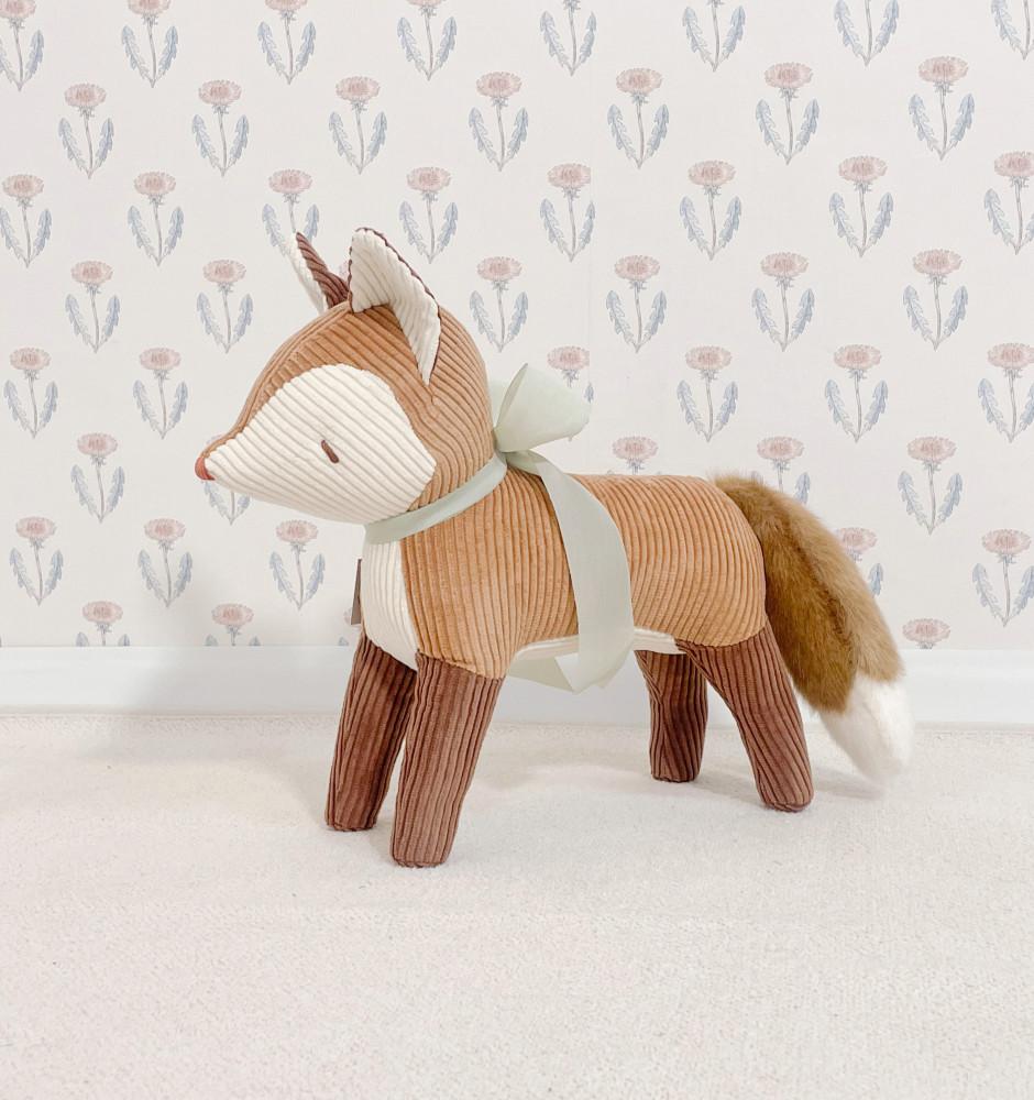 KC인증 코듀로이 여우 봉제 인형 (이름 이니셜 자수) 선물