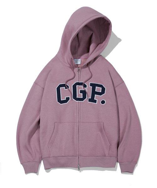CGP 아치 로고 후드 집업_인디핑크