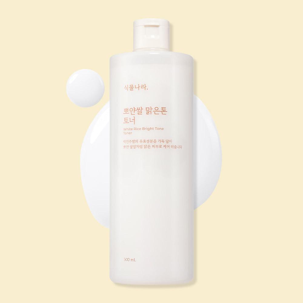 식물나라 뽀얀쌀 맑은톤 토너 500mL, 1개