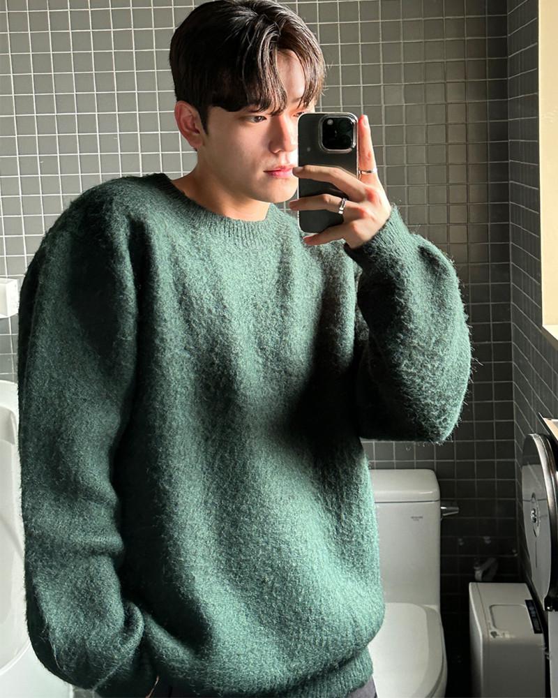 누적 판매 100장) 앙고라 라운드 헤비 니트