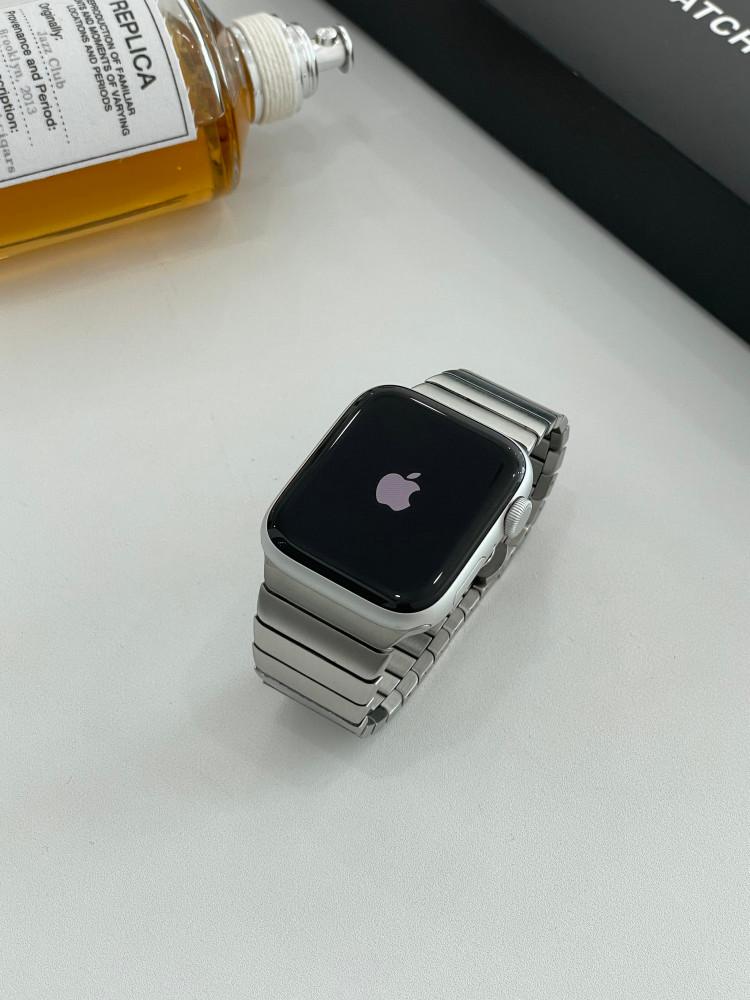 애플워치 se 7 6 5 4 세대 싱글 링크브레이슬릿 실버 메탈 38 40 41mm 스트랩