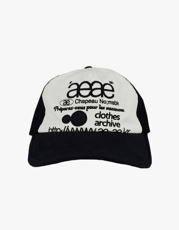 Web Logo Mesh Cap - Black
