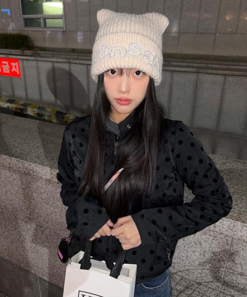 도트 패턴 점퍼 (블랙)