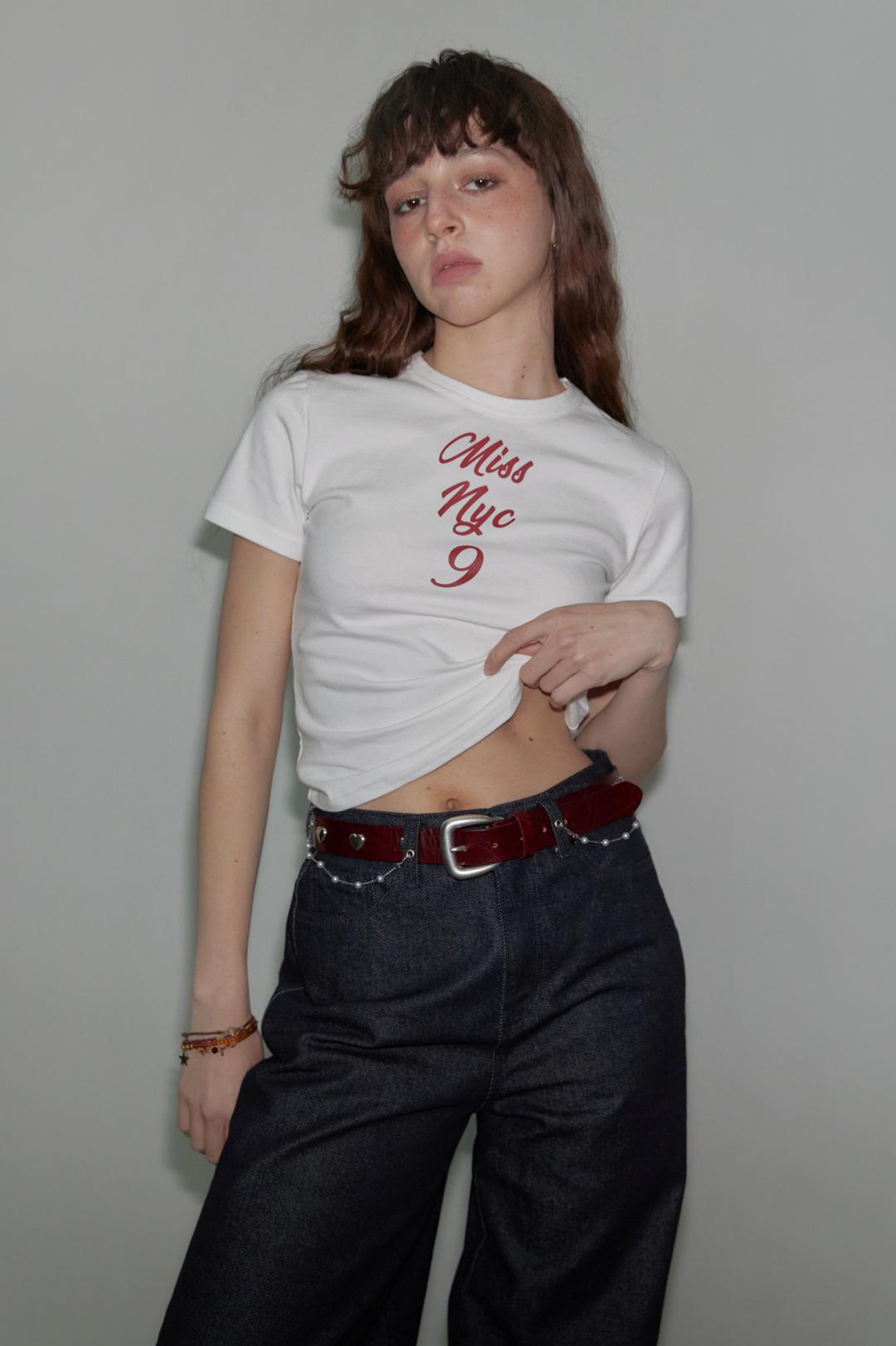 NYC Baby Tee White