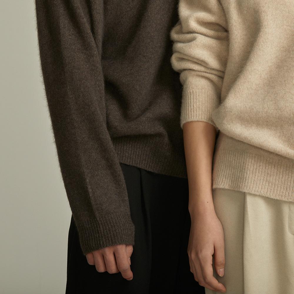 고급 폭스울 크루넥 니트 13color