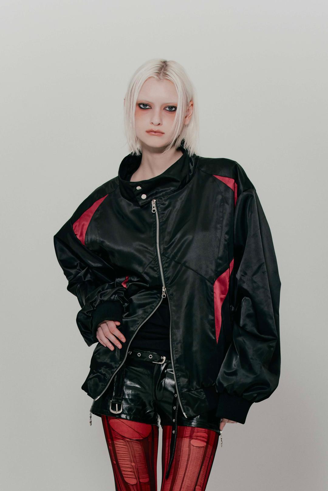 PREORDER- Oversize Balloon Fit Biker Jacket (black)