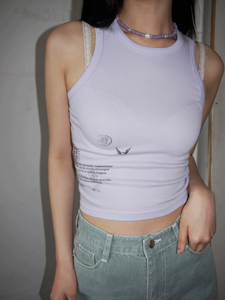 sol letter sleeveless