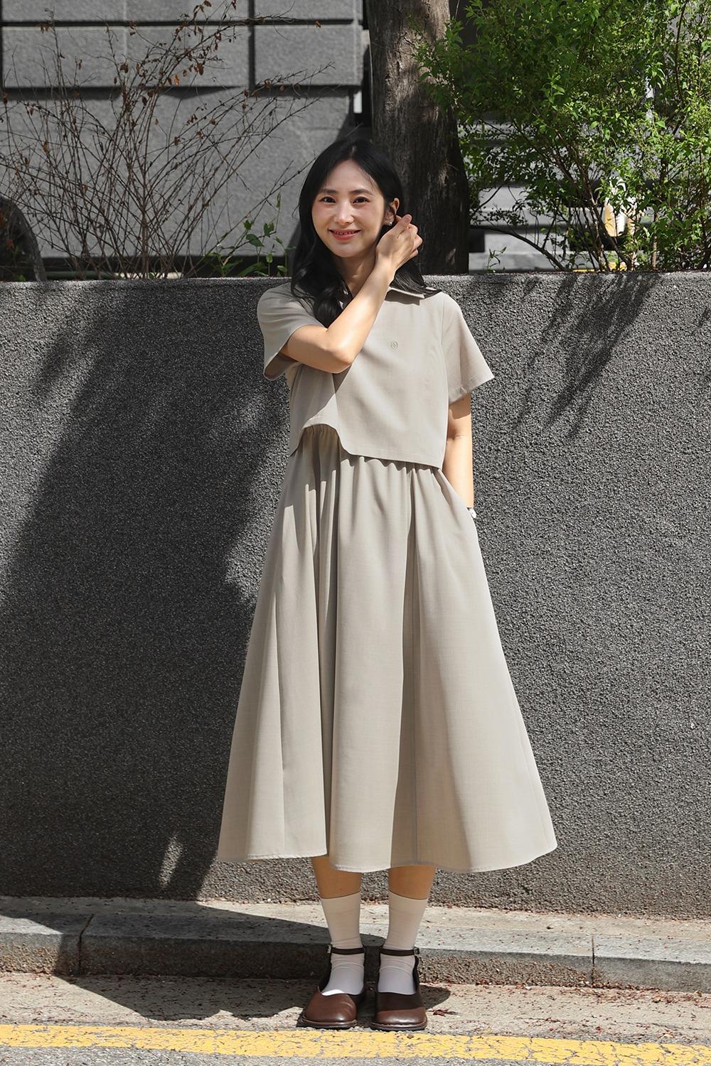 두루두루 밴딩 반팔 원피스
