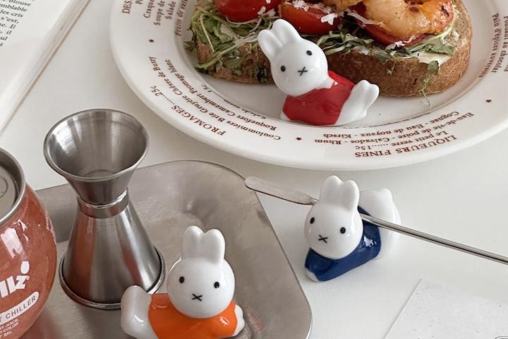 북유럽 토끼 수저받침 젓가락받침