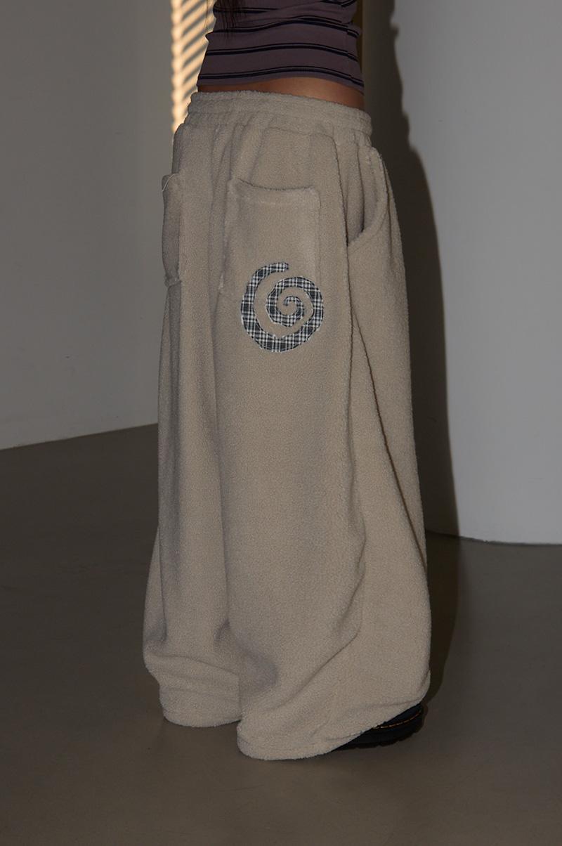 SLEEPY BACK CHECK FLEECE PANTS