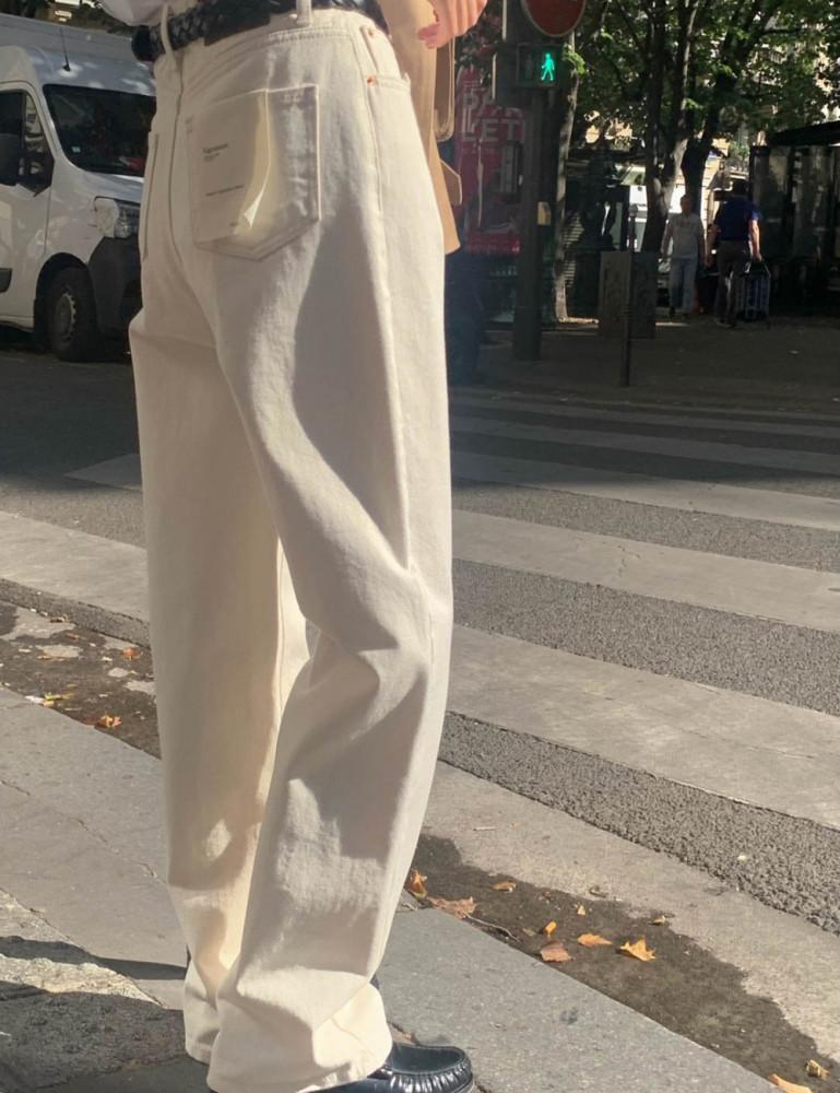 [당일/아s 크sm] 시그니처 스프 화이트 데님 팬츠 (2color) 재진행