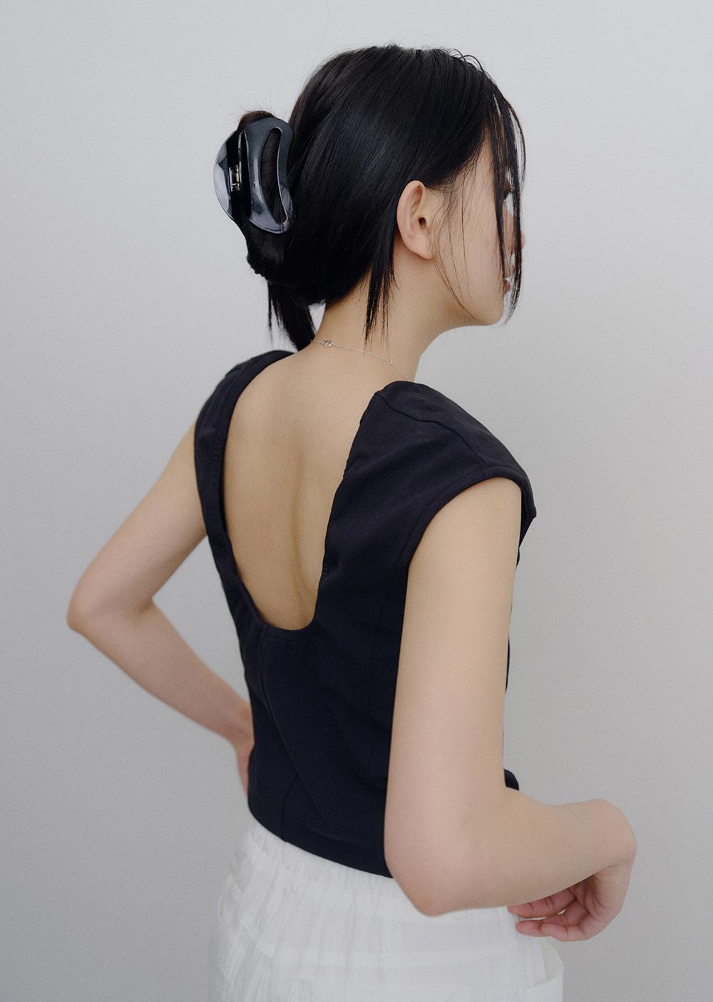 eve shirring sleeveless (2color)