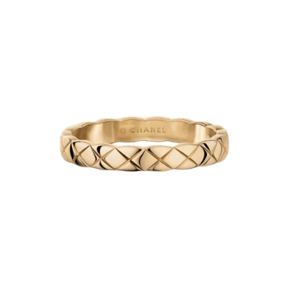 샤넬 코코 크러쉬 링 퀼티드 모티프 미니 & 18K 베이지 골드