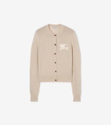 EKD 코튼 울 카디건 (이젤 베이지) - 여성, 면, 울, 레이스 | 공식 Burberry®