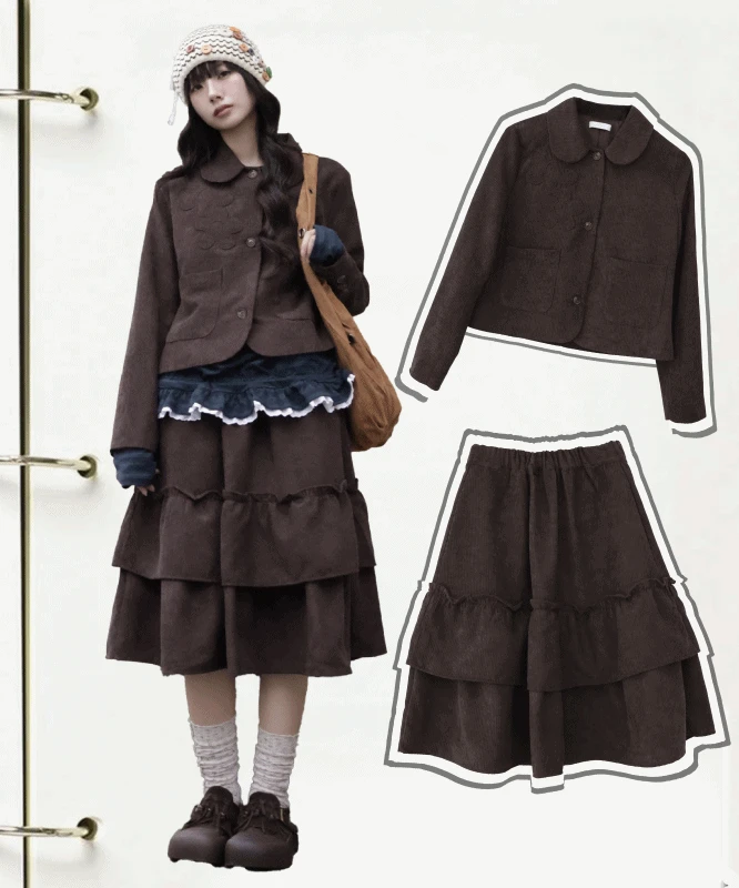 *세트가능* 데이지 골덴 빈티지 자켓 2color