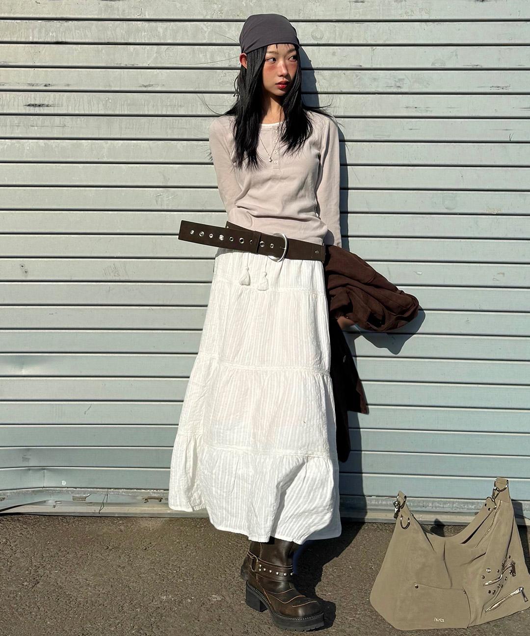 [패션애완쏭 PICK] 레이어드 헨리넥 롱 슬리브 티셔츠/ WHLAG2283F