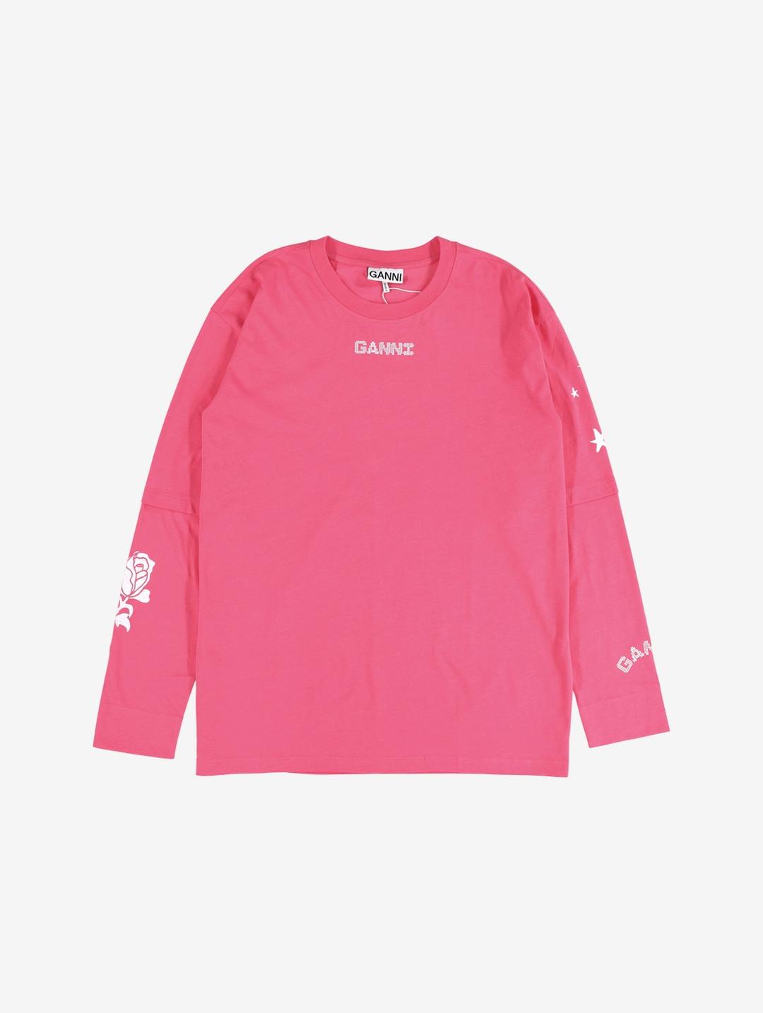 LIGHT JERSEY ROSE GRAPHIC T-SHIRT