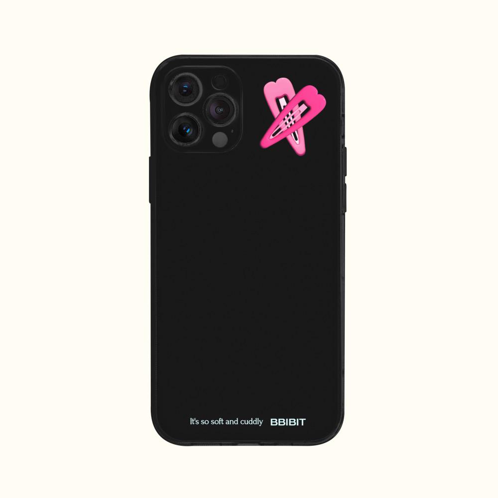 crossed heart hairpins jelly hard phone case 하트핀 크로스 젤하드케이스