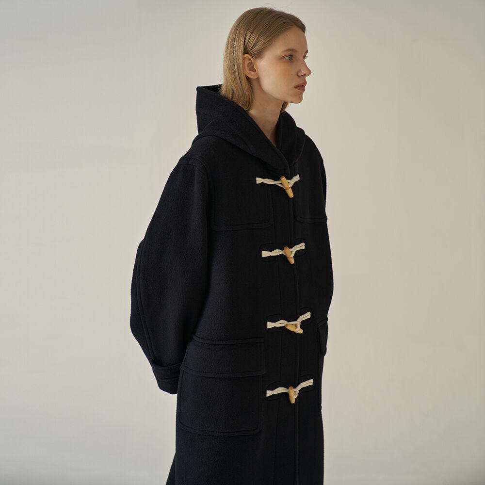 캐시미어 더플 코트_black