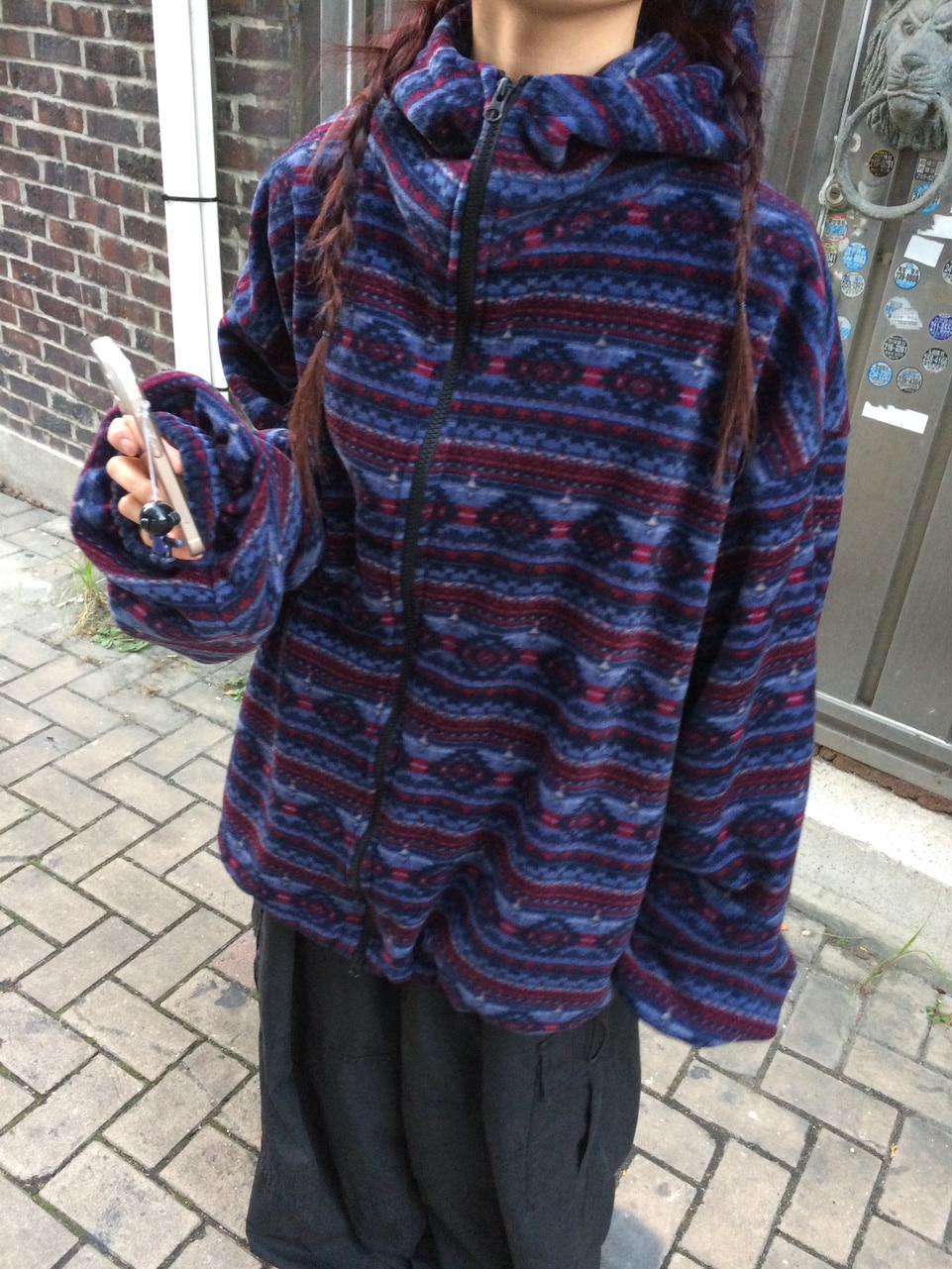 [unisex] 기모 아이즈 후리스 후드집업 (2 color)