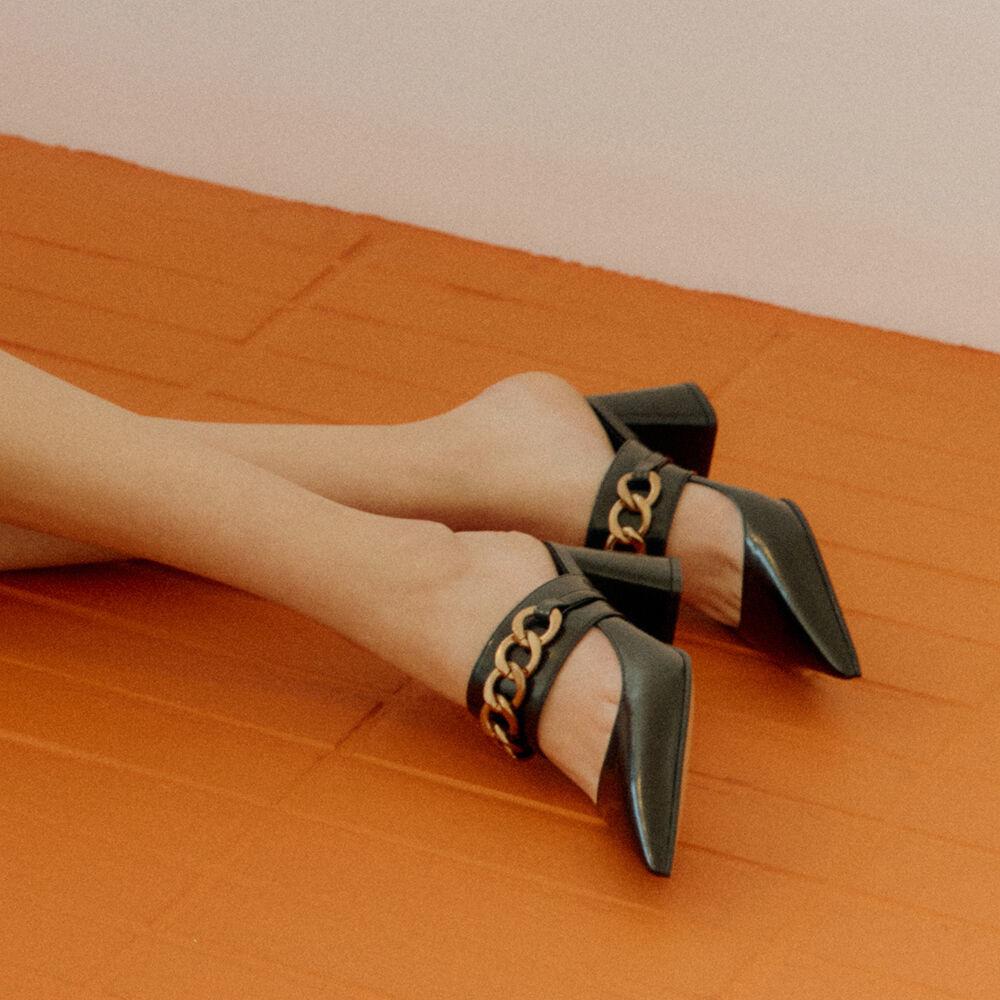 Zelda Mules / black (gold) [젤다 뮬 /블랙(골드)] 6cm