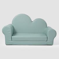 허니듀래빗 클라우디 2인용 유아쇼파베드(3~6세) PU 민트블루