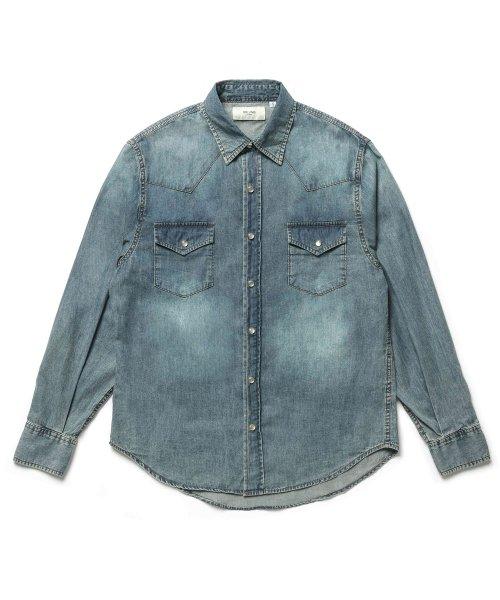 WESTERN SHIRT WASHED BLUE