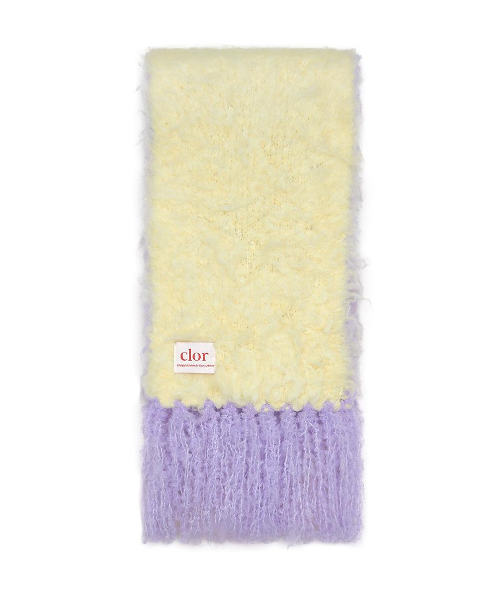 OVERSIZE SHAGGY SCARF - BUTTER