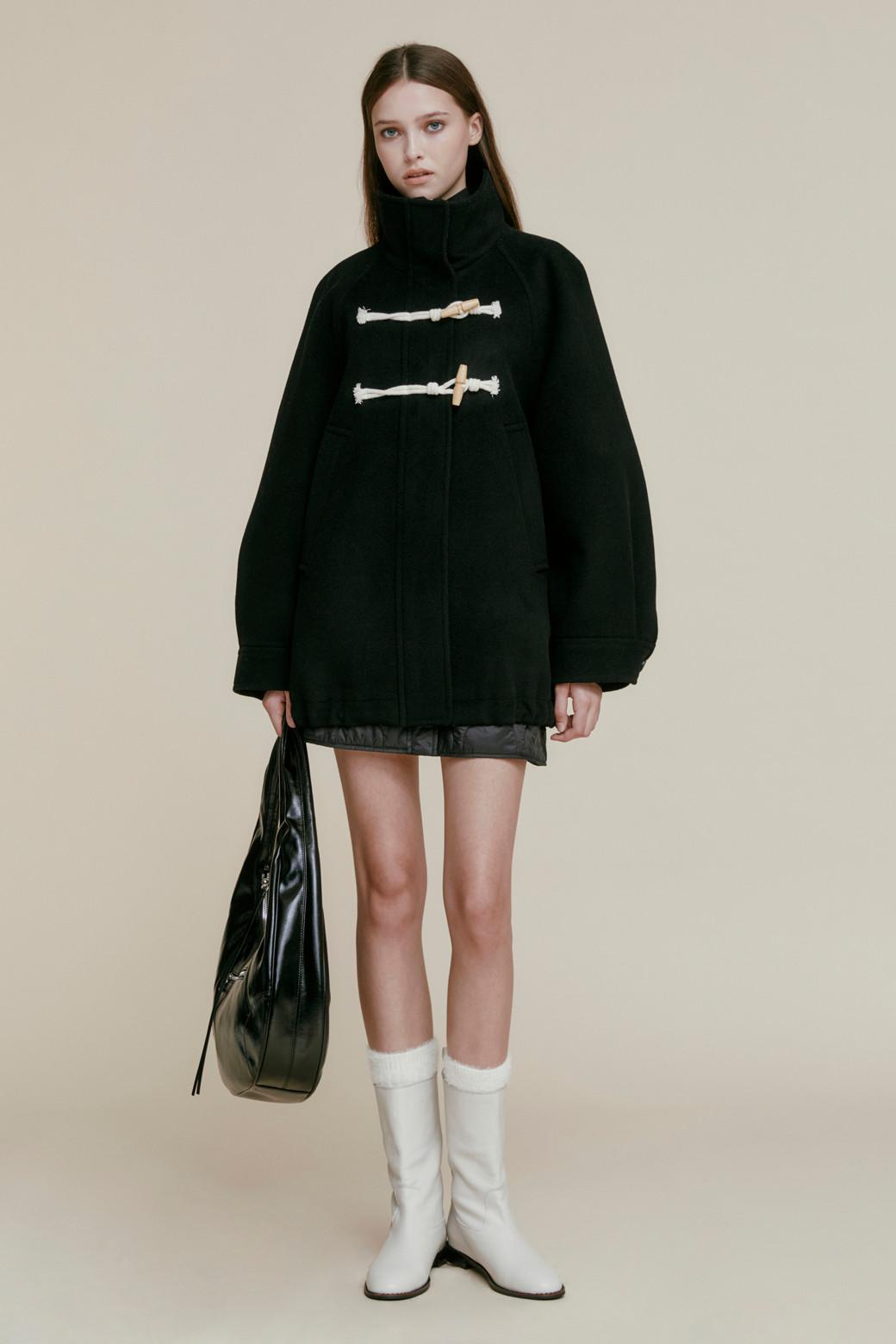 Raglan Toggle Half Coat_QWCAX23902BKX