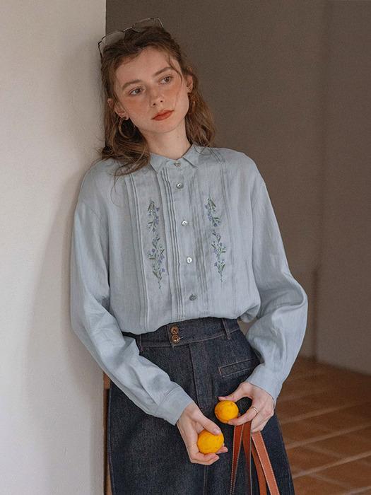 DA_Pointed collar blouse_2color