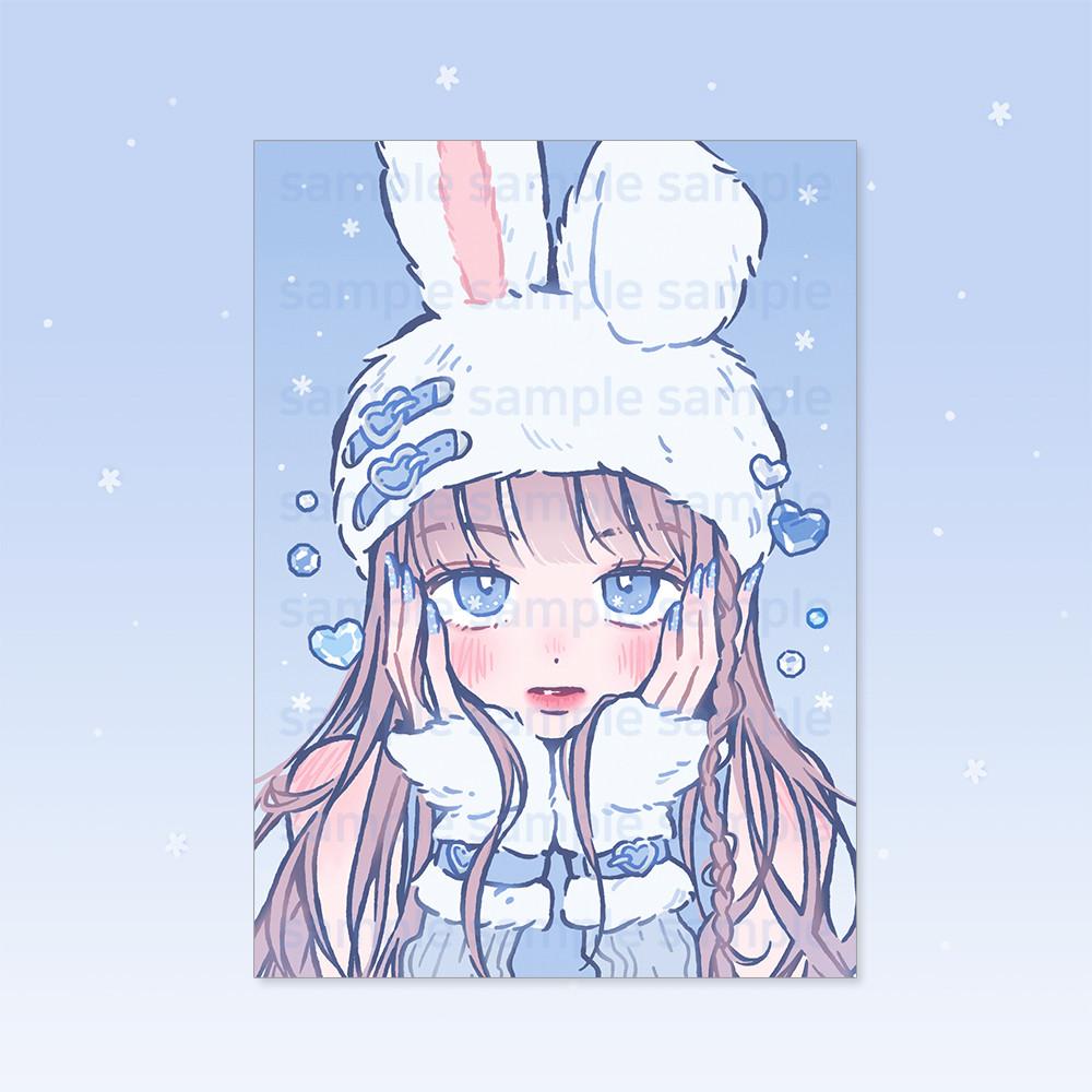 스노우 버니 엽서
