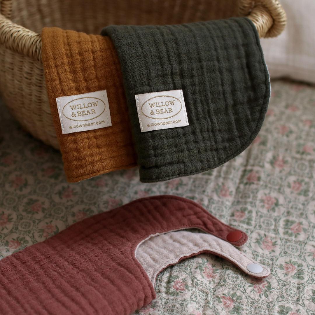 모슬린거즈 양면 턱받이