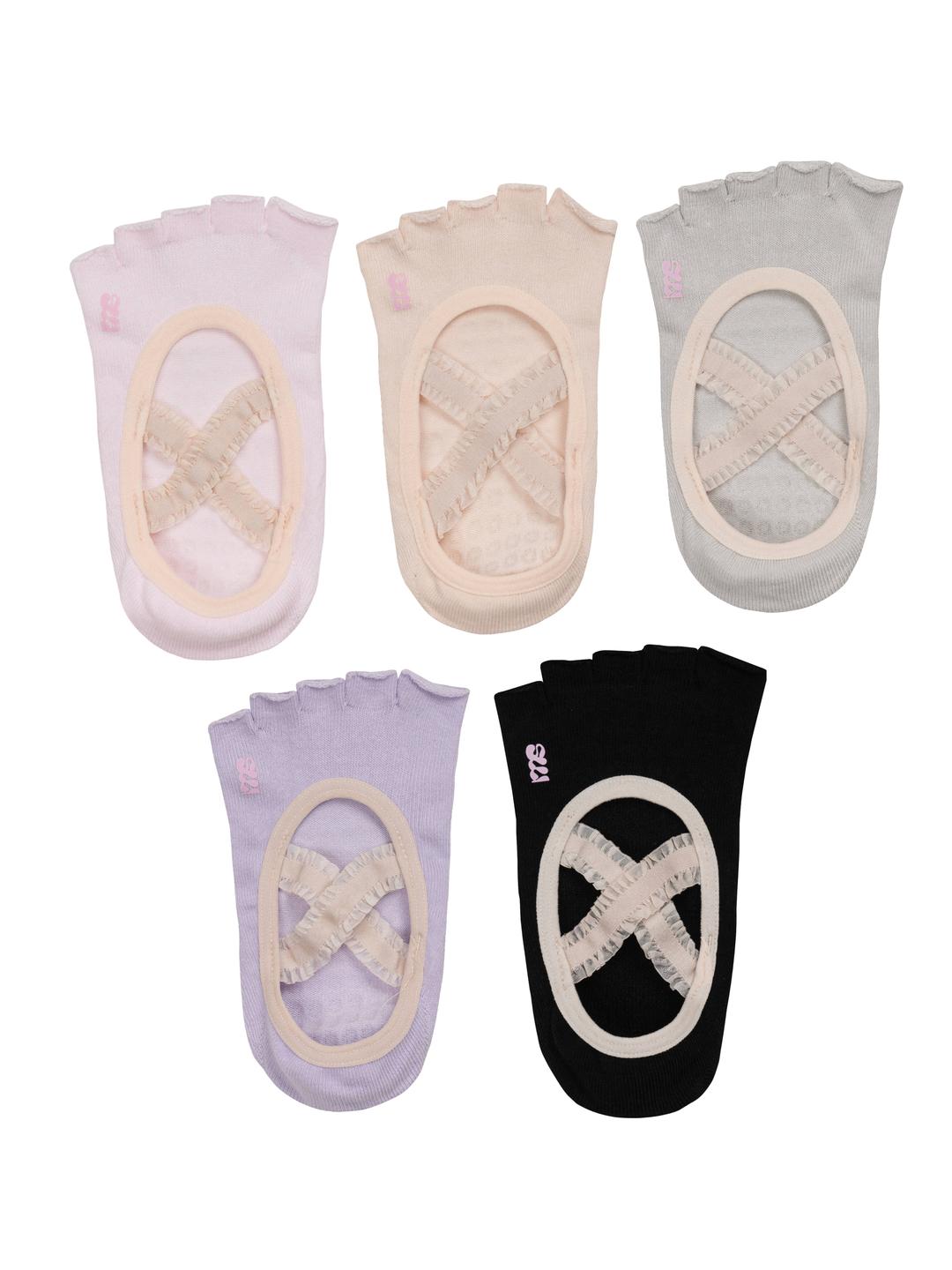 BALLET NON-SLIP SOCKS/OPEN TOE - 5 COLORS