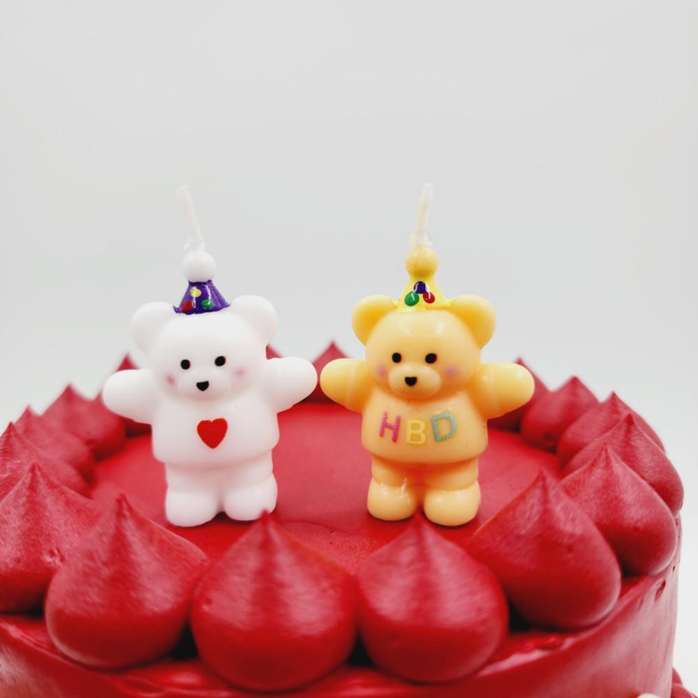 고깔곰돌이초 귀여운 생일초 케이크초 파티초