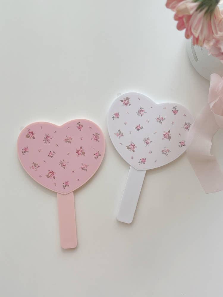 로즈레터 핸드 미러 (아이보리,핑크)